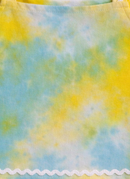 The Magic Wand Woven Tie & Dye Strappy Top And Ric Rac Double Layer Skirt -  Yellow