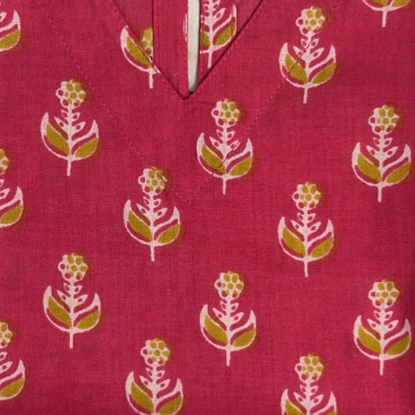 The Magic Wand Cotton Woven Three Fourth Sleeves Buti Printed Top And Harem Pant Set - Coral