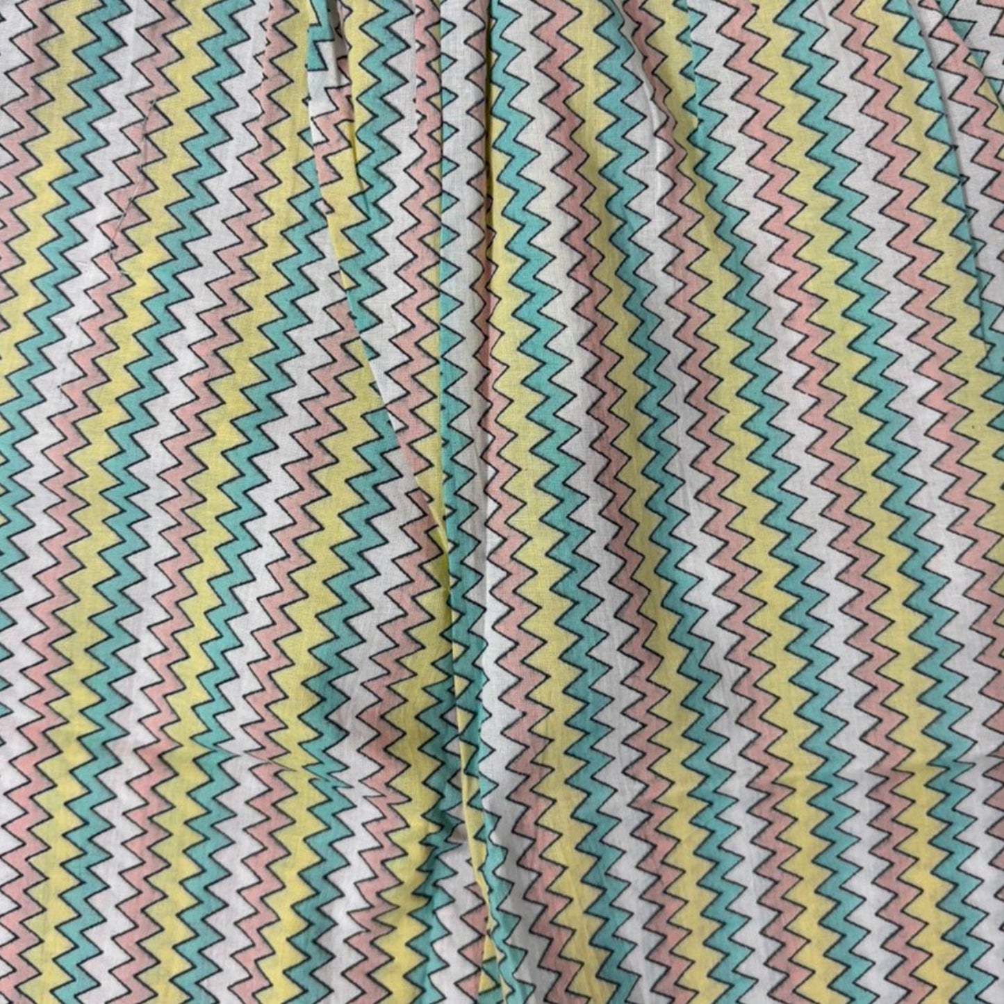 The Magic Wand Cotton Woven Three Fourth Sleeves Ric Rac Laced Printed Top And Pant Set - Multi Color