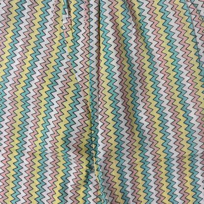The Magic Wand Cotton Woven Three Fourth Sleeves Ric Rac Laced Printed Top And Pant Set - Multi Color