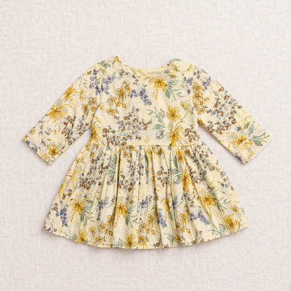 The Magic Wand Cotton Woven Three Fourth Sleeves Ric Rac Laced Printed Top And Pant Set - Yellow