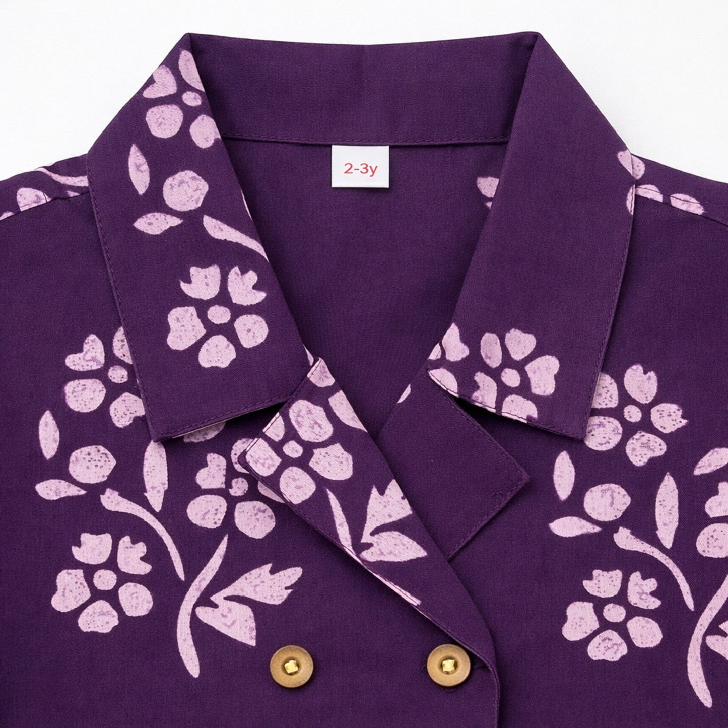The Magic Wand Cotton Woven Sleeveless Floral Printed Waistcoat Top And Tiered Skirt Set - Purple