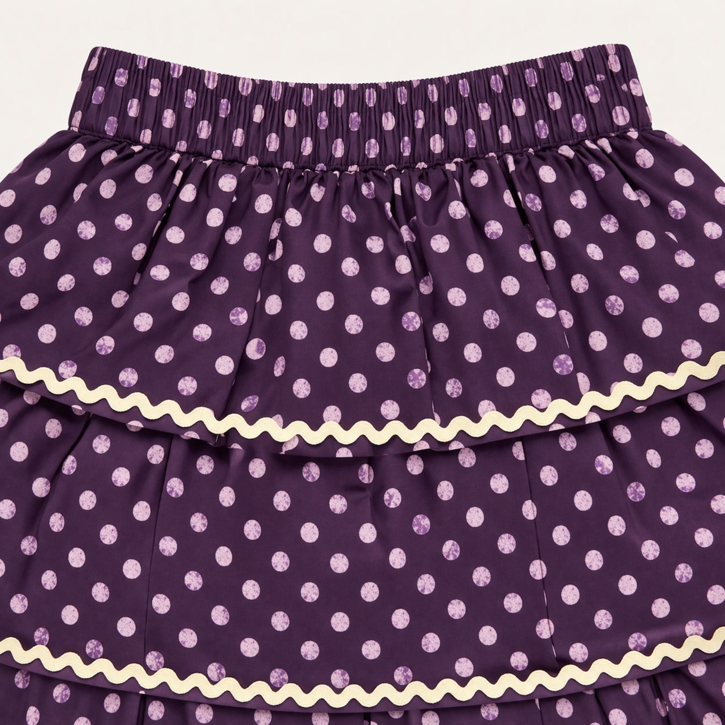 The Magic Wand Cotton Woven Sleeveless Floral Printed Waistcoat Top And Tiered Skirt Set - Purple