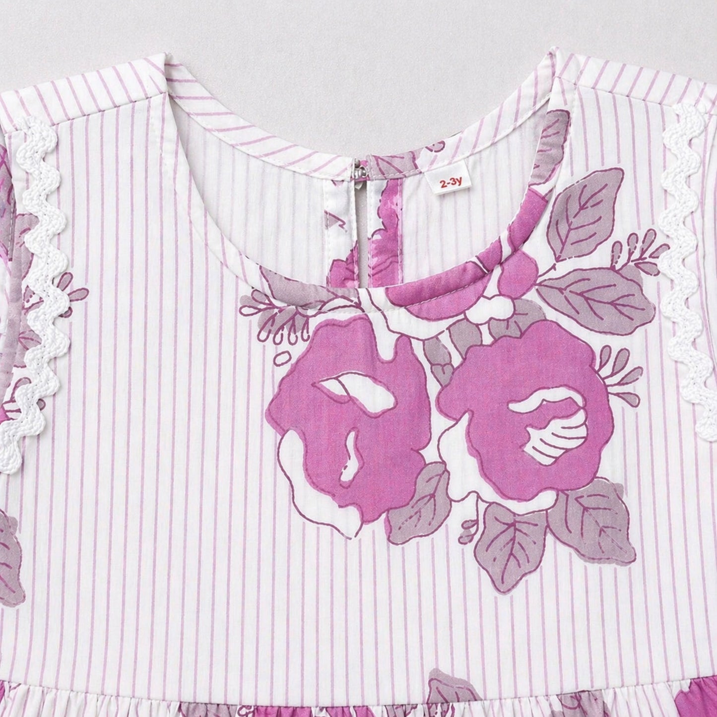 The Magic Wand Cambric Cotton Woven Sleeveless Floral Printed Kurta And Afghani Pant Set - Purple