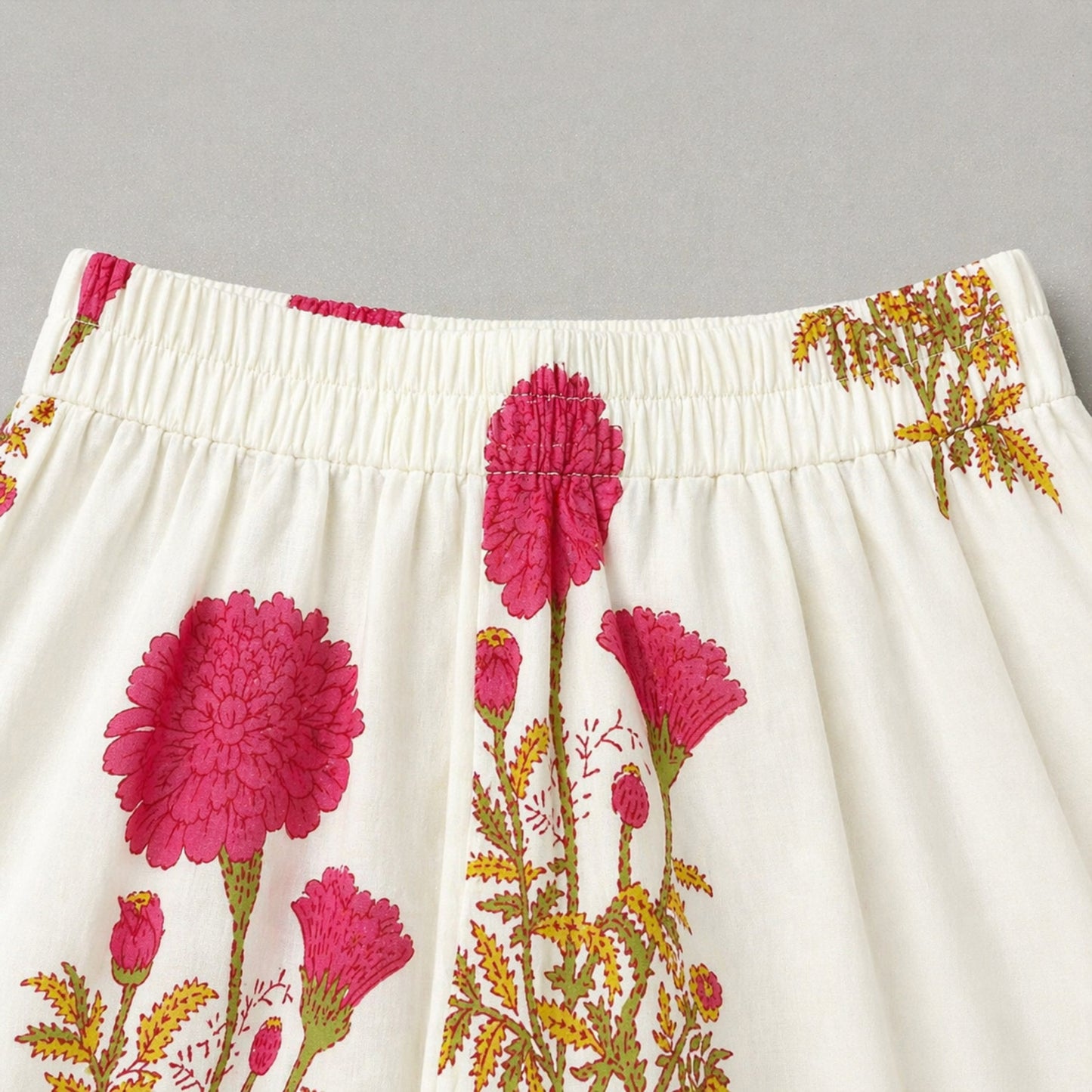 The Magic Wand Cambric Cotton Woven Sleeveless Floral Printed Kurta And Afghani Pant Set - Fuchsia