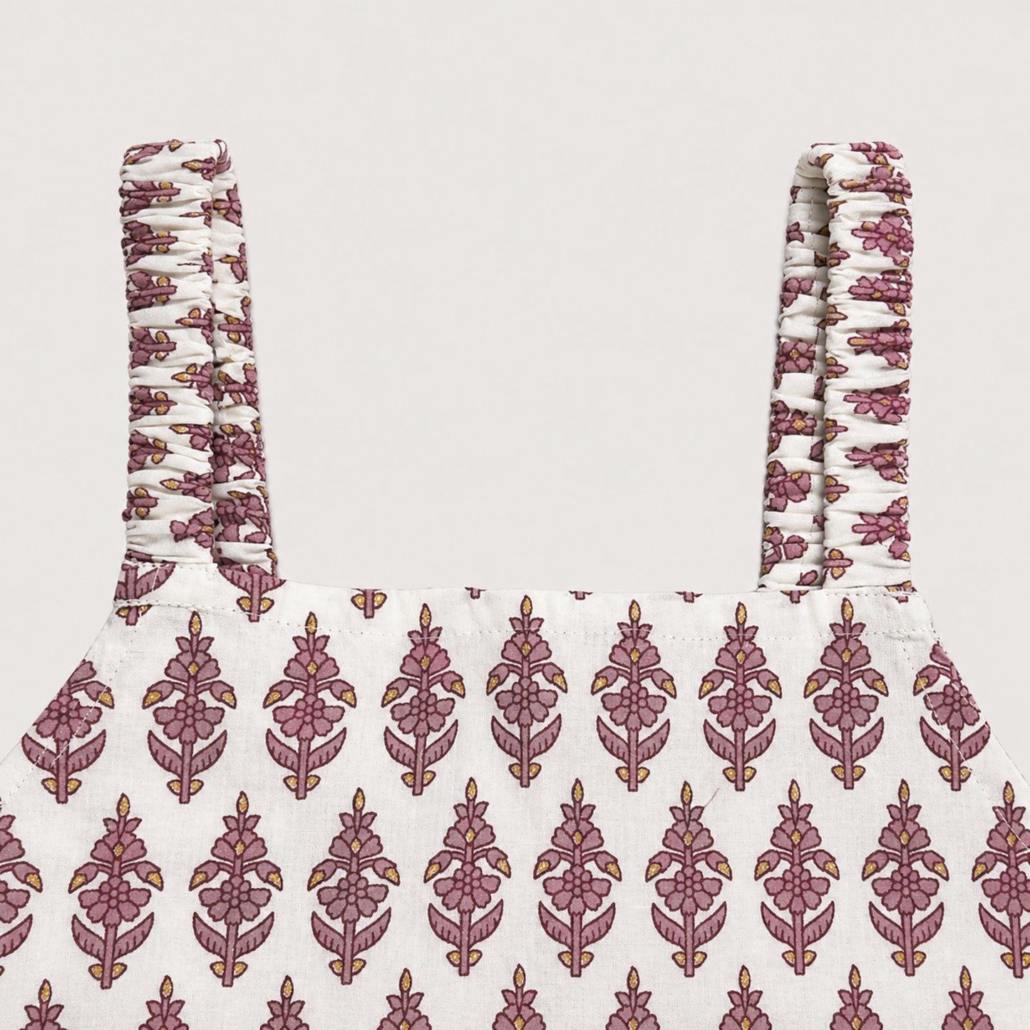 The Magic Wand Cotton Woven Strappy Buta Printed Top And Wrap Style Skirt Set - White