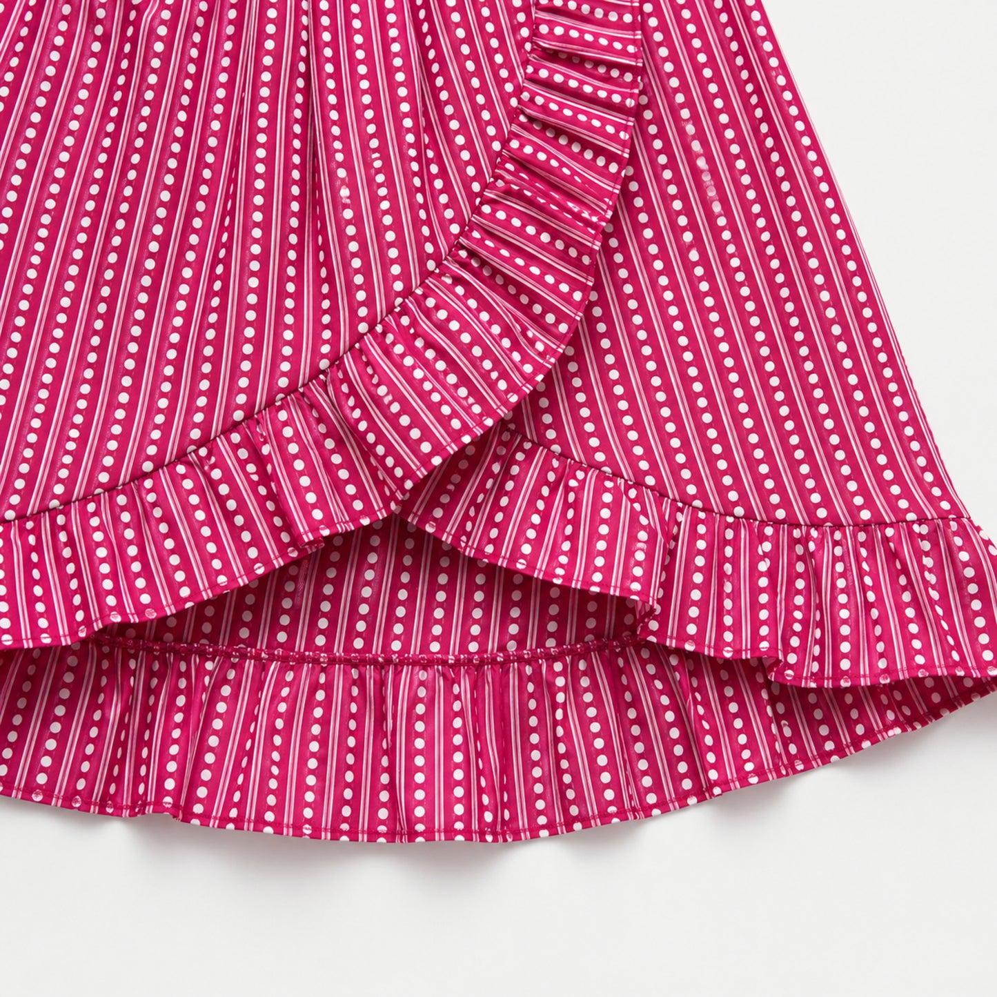 The Magic WandÿCotton Woven Strappy Badhani Printed Top & Skirt Co-ords - Fuchsia