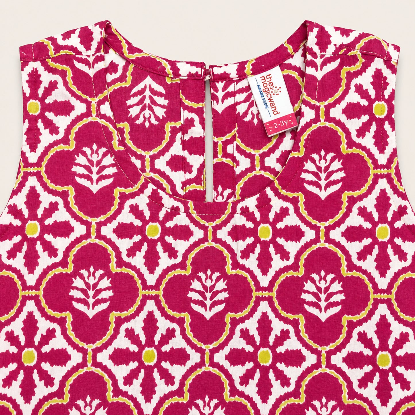 The Magic Wand Cotton Woven Sleeveless Floral Printed Laced Top And Shorts Loungewear Set-Peach