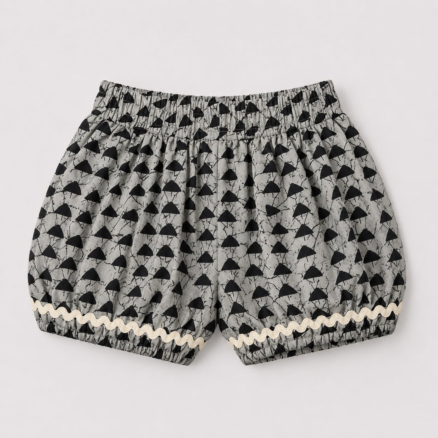 The Magic Wand Cotton Woven Sleeveless Ethnic Motif Printed Laced Top And Shorts Loungewear Set-Black