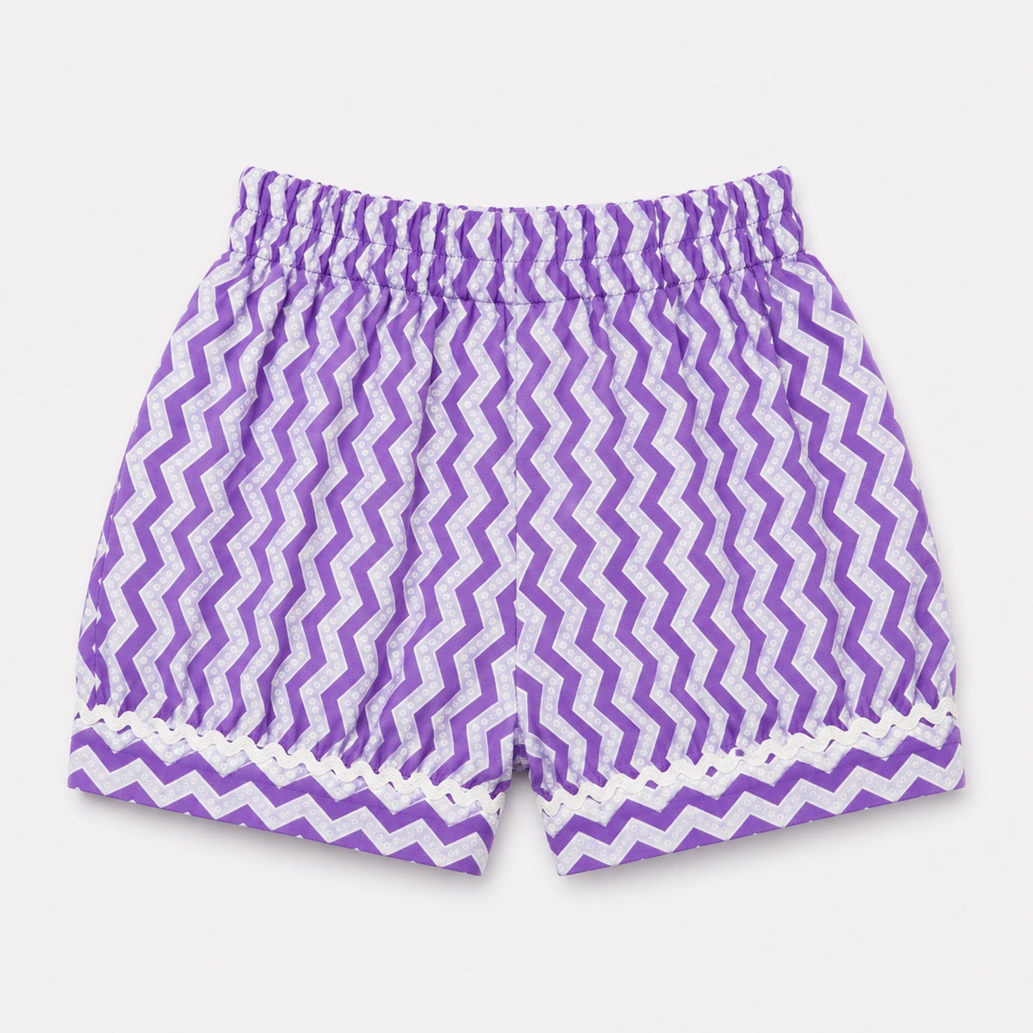 The Magic Wand Cotton Woven Sleeveless Floral Printed Laced Top And Shorts Loungewear Set-Lavendar