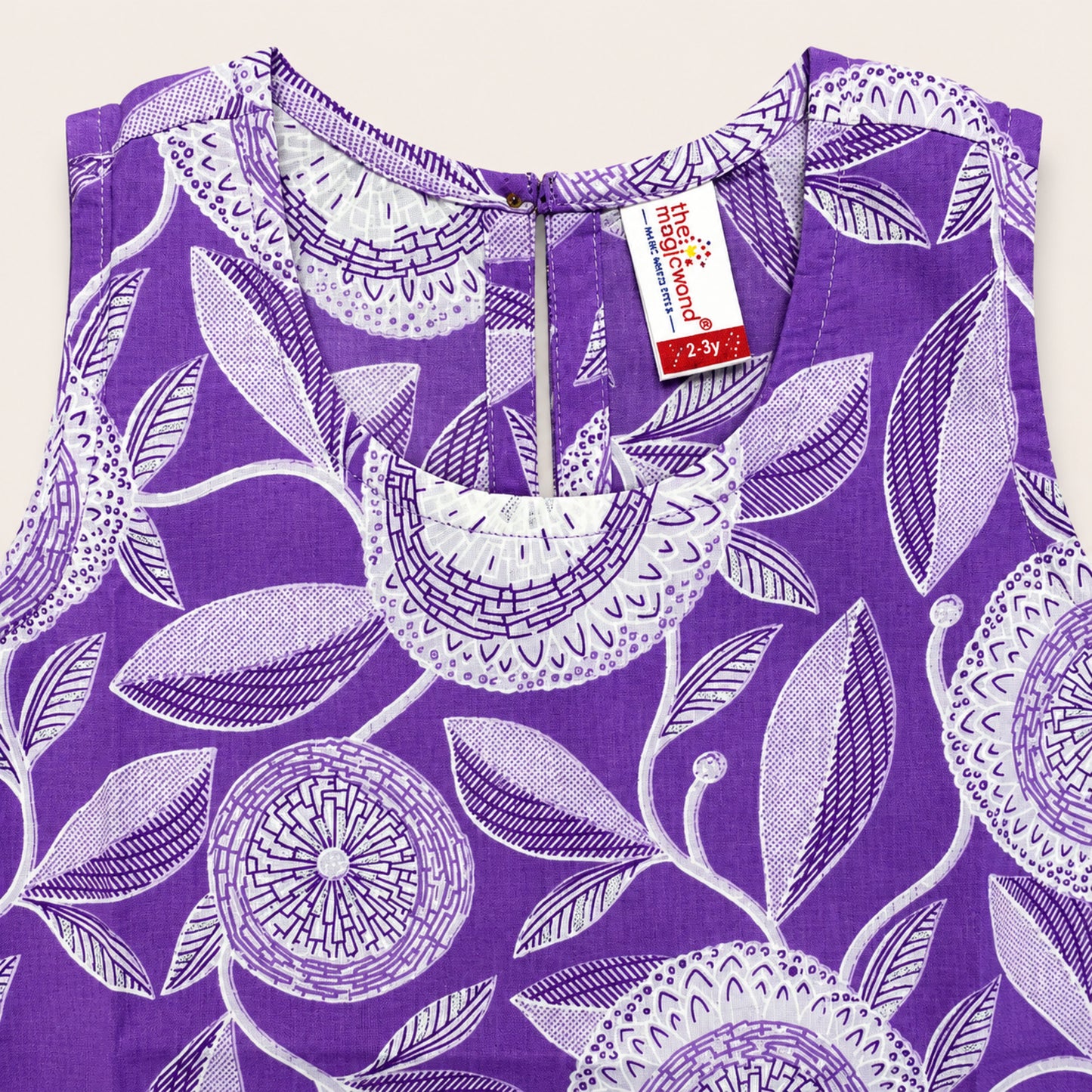The Magic Wand Cotton Woven Sleeveless Floral Printed Laced Top And Shorts Loungewear Set-Lavendar