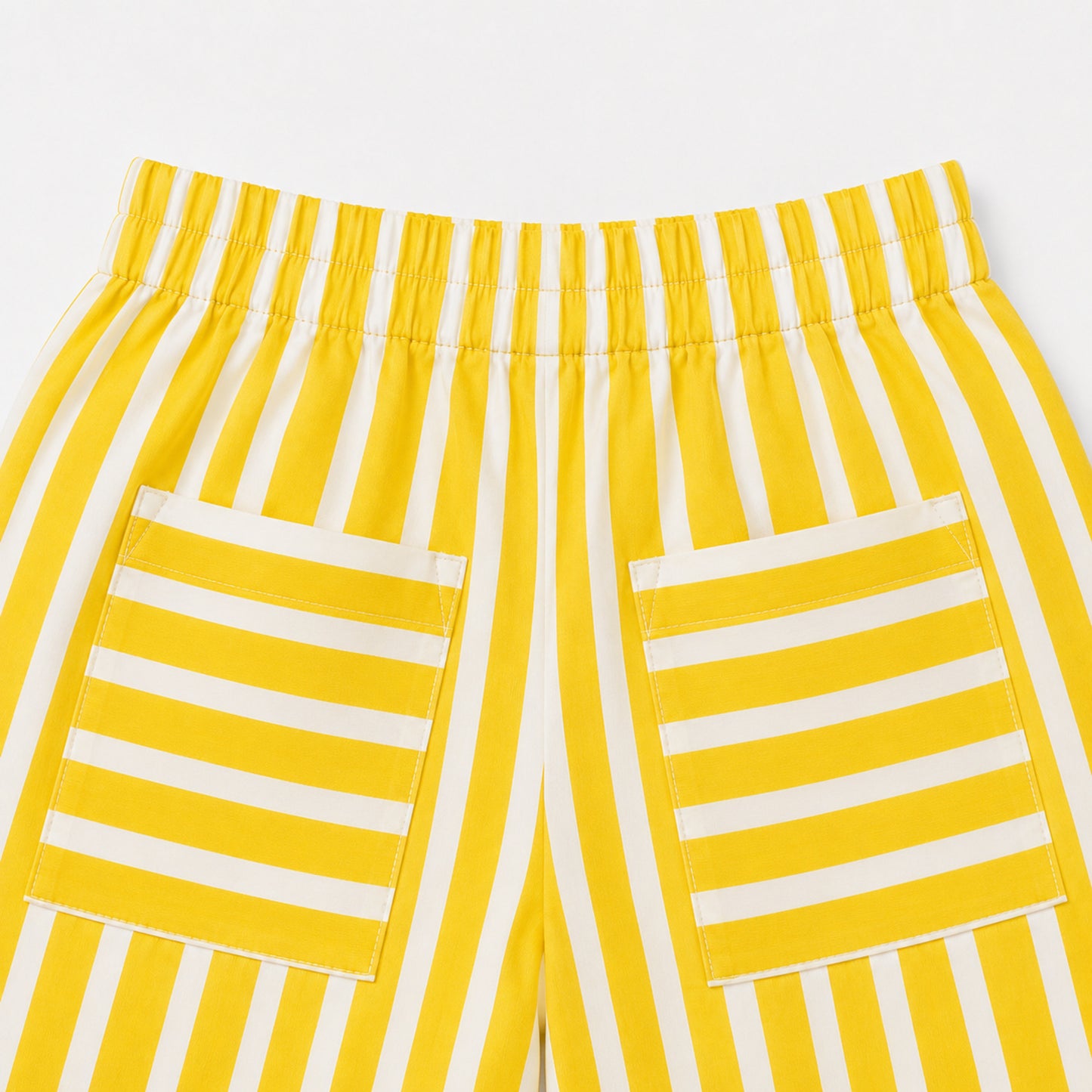 The Magic Wand Cotton Woven Sleeveless Floral Printed Collared Shirt And Stripes Shorts Set - Yellow