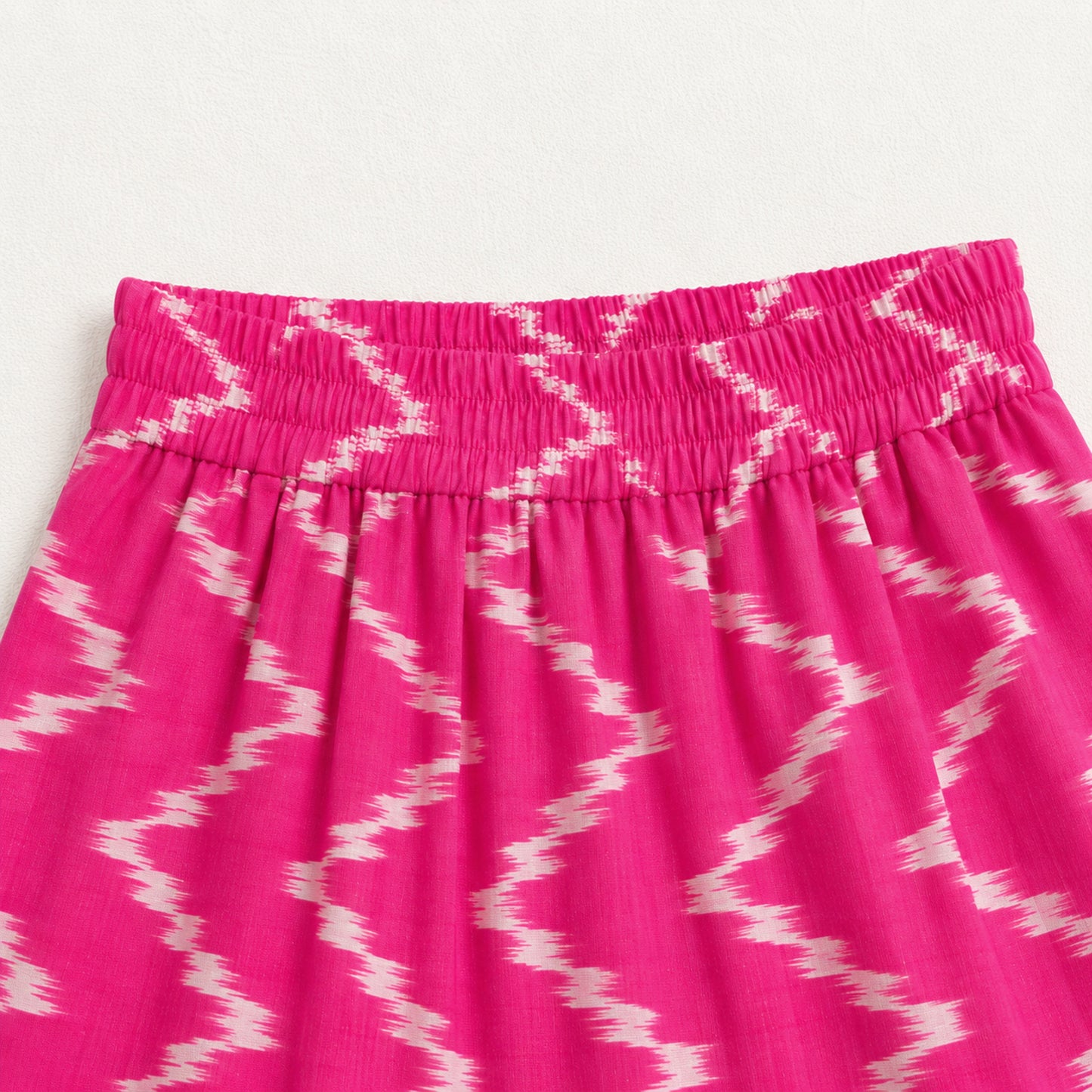 The Magic Wand Cotton Sleeveless Ikat Printed Top And Palazzo Set - Pink