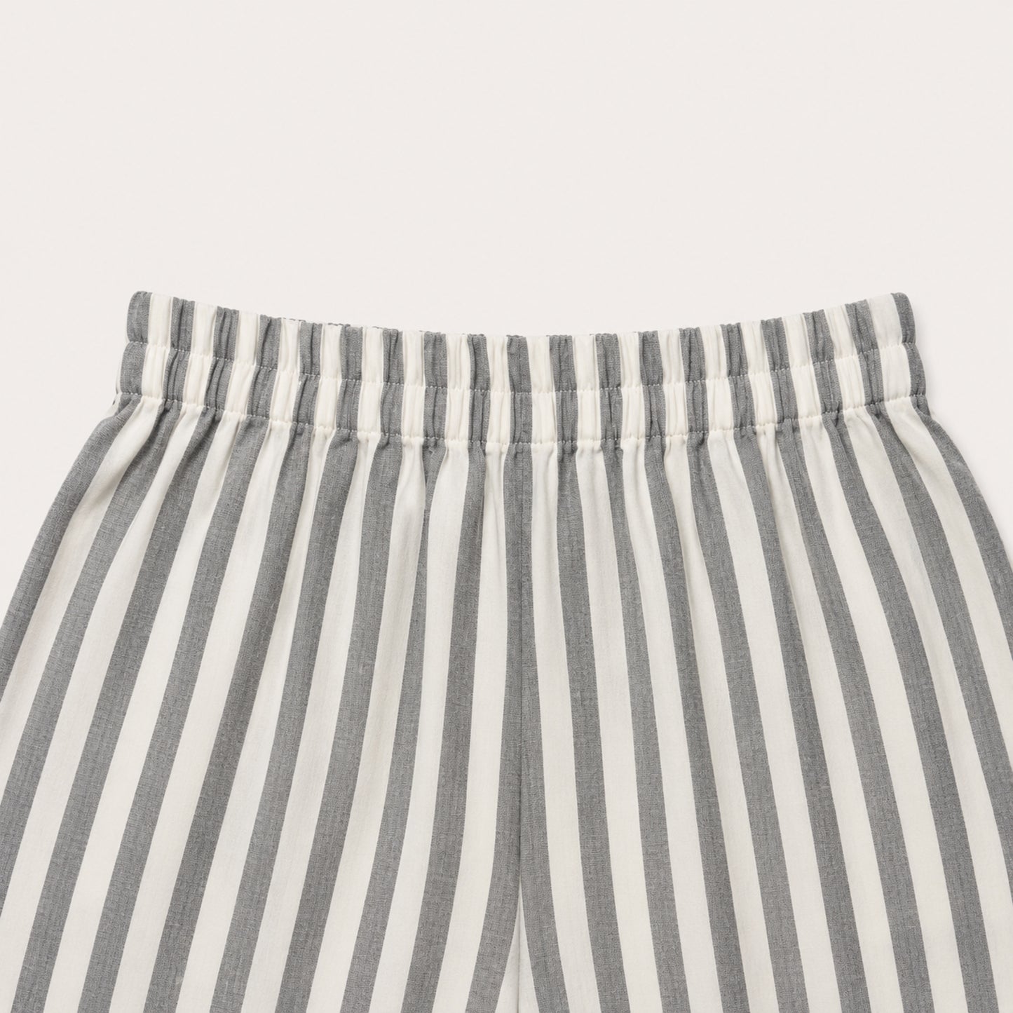The Magic Wand Cotton Woven Sleeveless Striped Printed Overlap Waistcoat Top And Pant Co-Ord Set - Grey