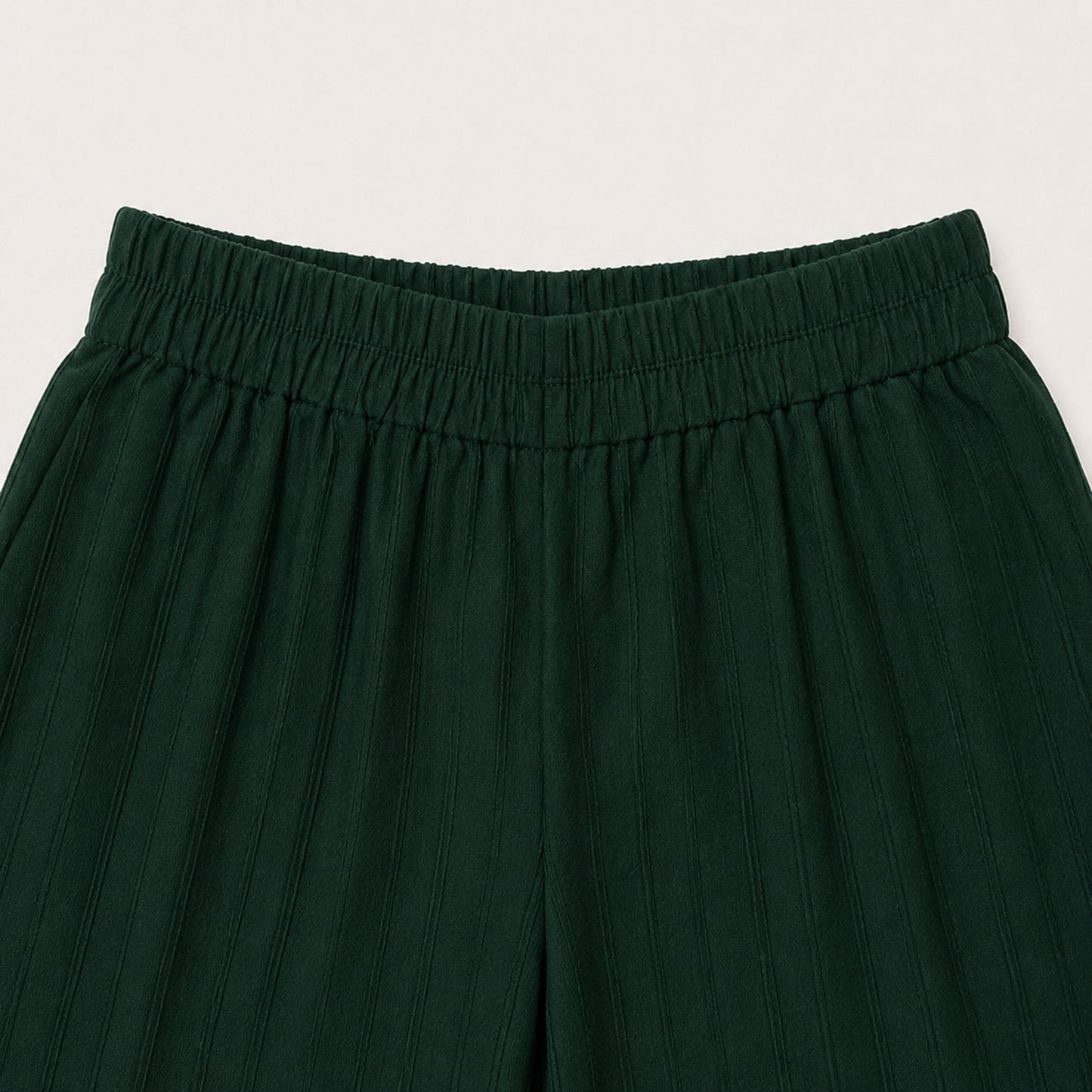 The Magic Wand Cotton Woven Sleeveless Solid Waistcoat Top And Pant Set - Bottle Green