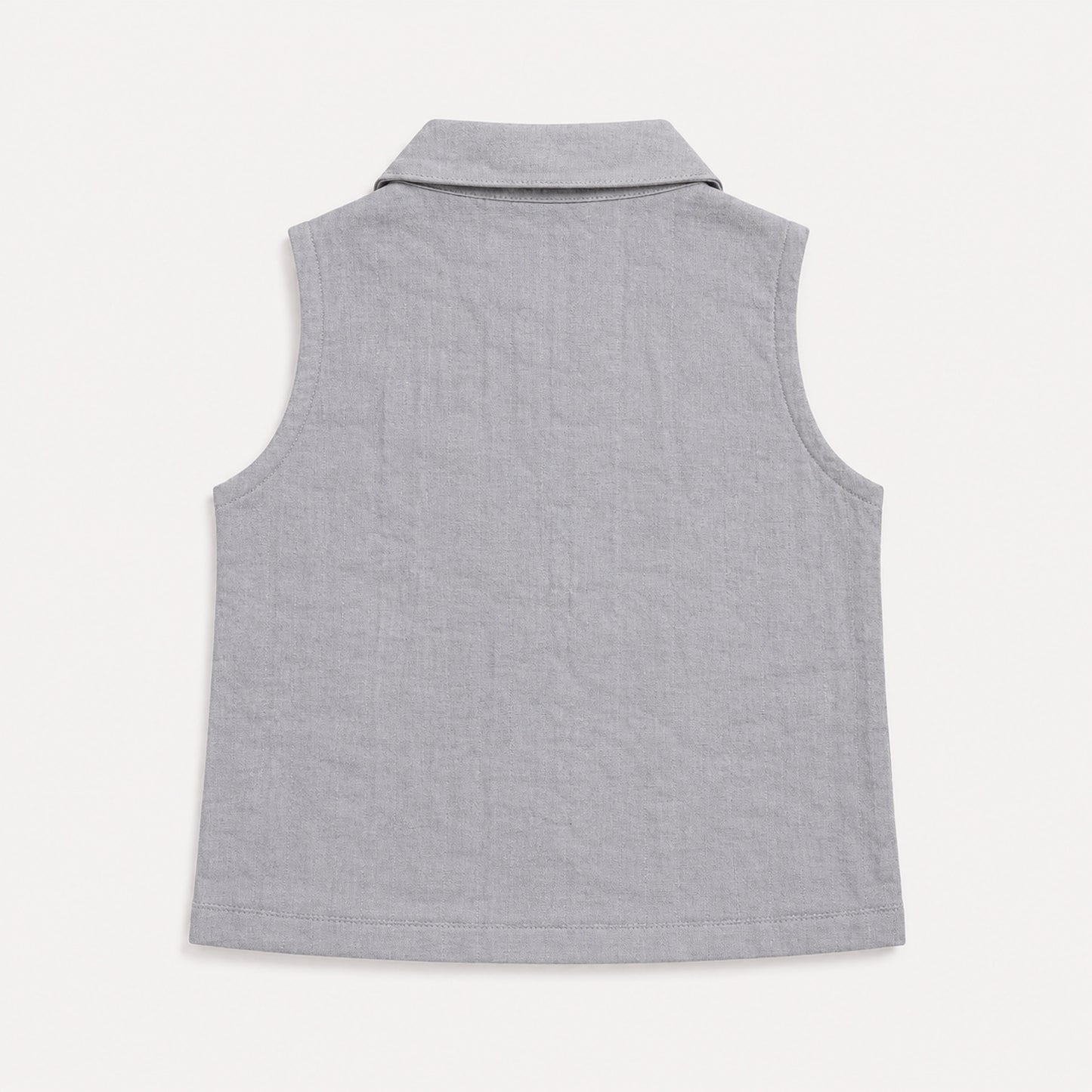 The Magic Wand Cotton Woven Sleeveless Solid Waistcoat Top And Pant Set - Lavender