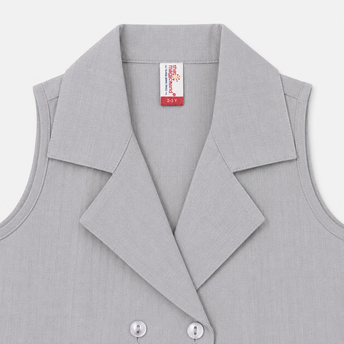 The Magic Wand Cotton Woven Sleeveless Solid Waistcoat Top And Pant Set - Lavender