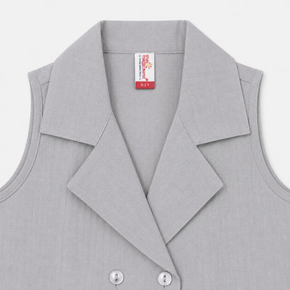 The Magic Wand Cotton Woven Sleeveless Solid Waistcoat Top And Pant Set - Lavender