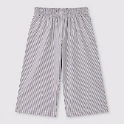 The Magic Wand Cotton Woven Half sleeves Striped Shirt And Pant With Patch Pocket - White