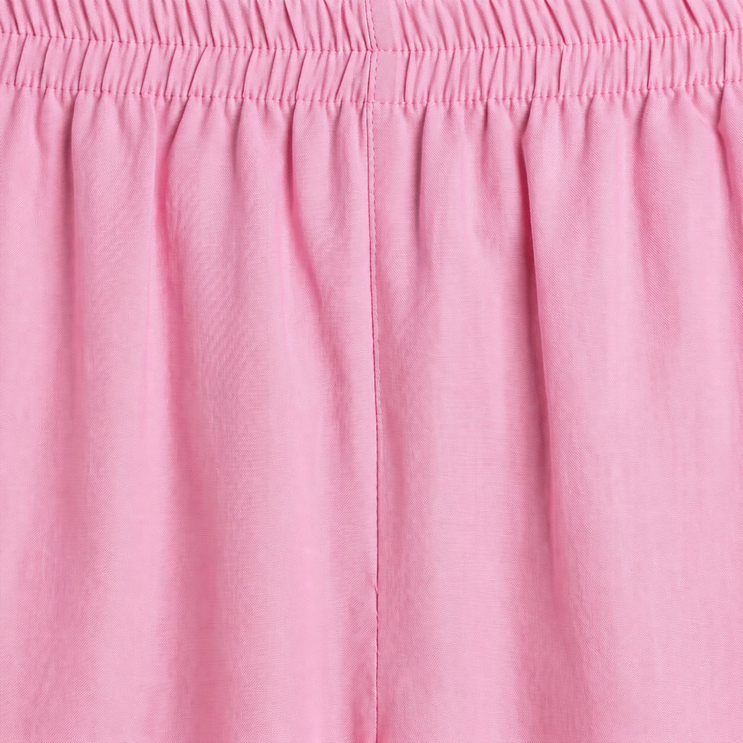 The Magic Wand Woven Three Fourth Sleeves Laced Anarkali Kurti And Pant Set With Dupatta - Pink