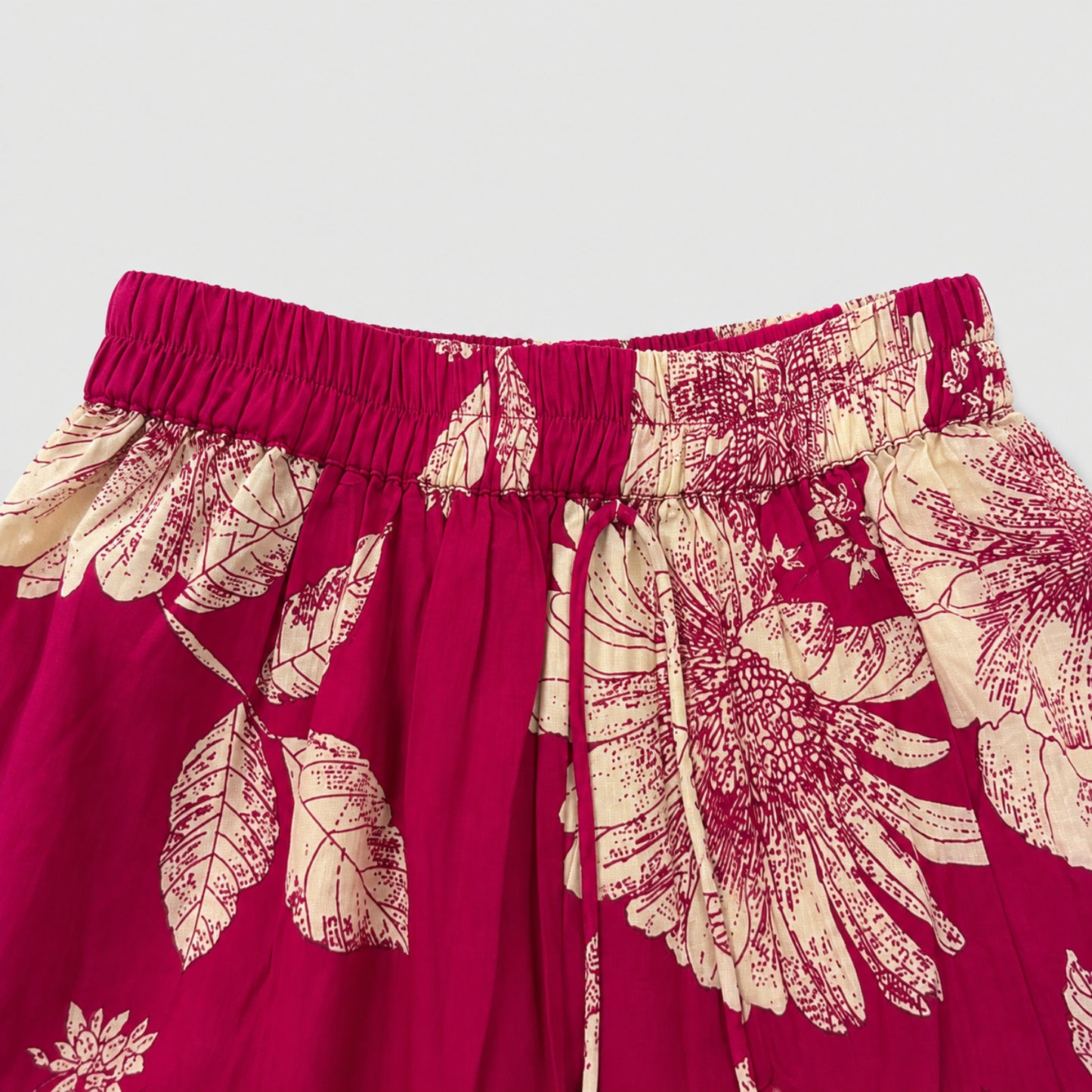 The Magic Wand Cambric Woven Laced Sweetheart Neck Choli And Floral Lehenga Set With Dupatta - Fuchsia