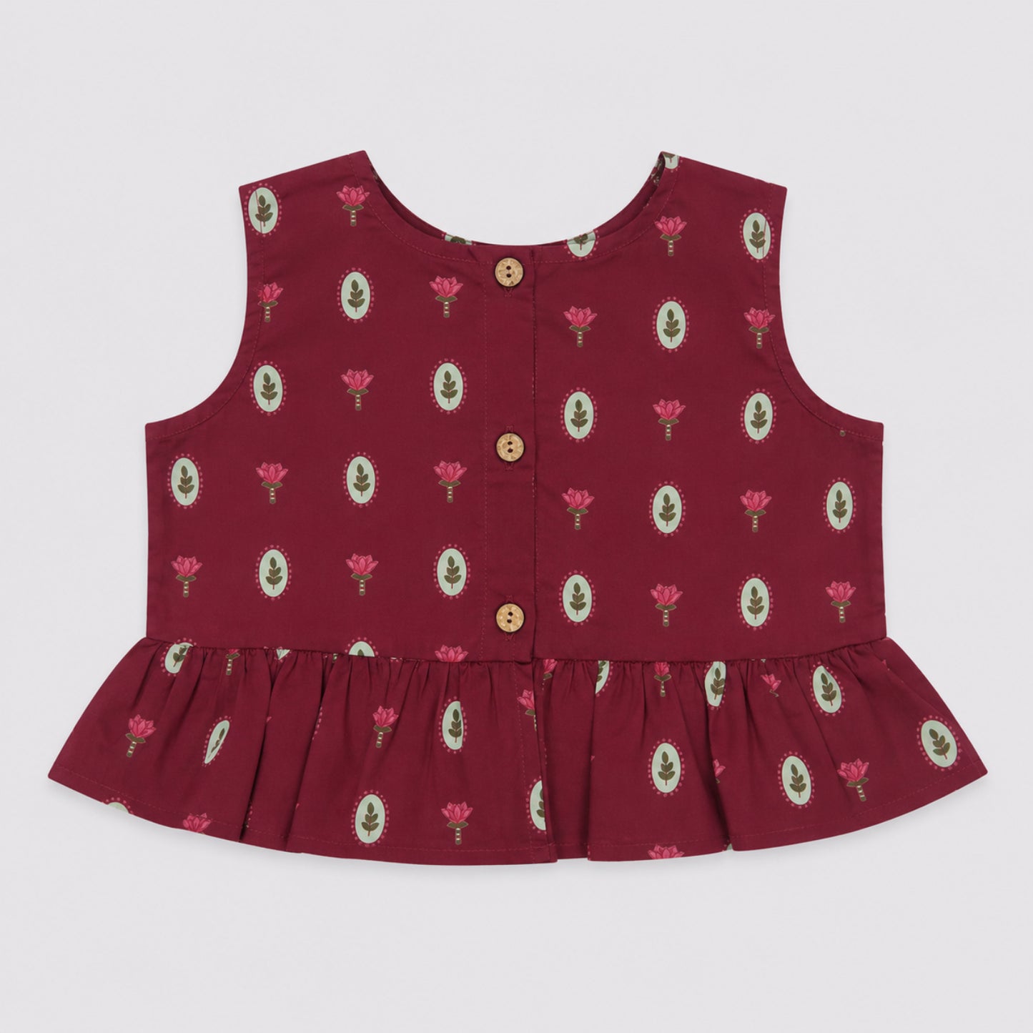The Magic Wand Cambric Woven Laced Paisley Buta Printed Choli And Lehenga Set With Dupatta - Maroon