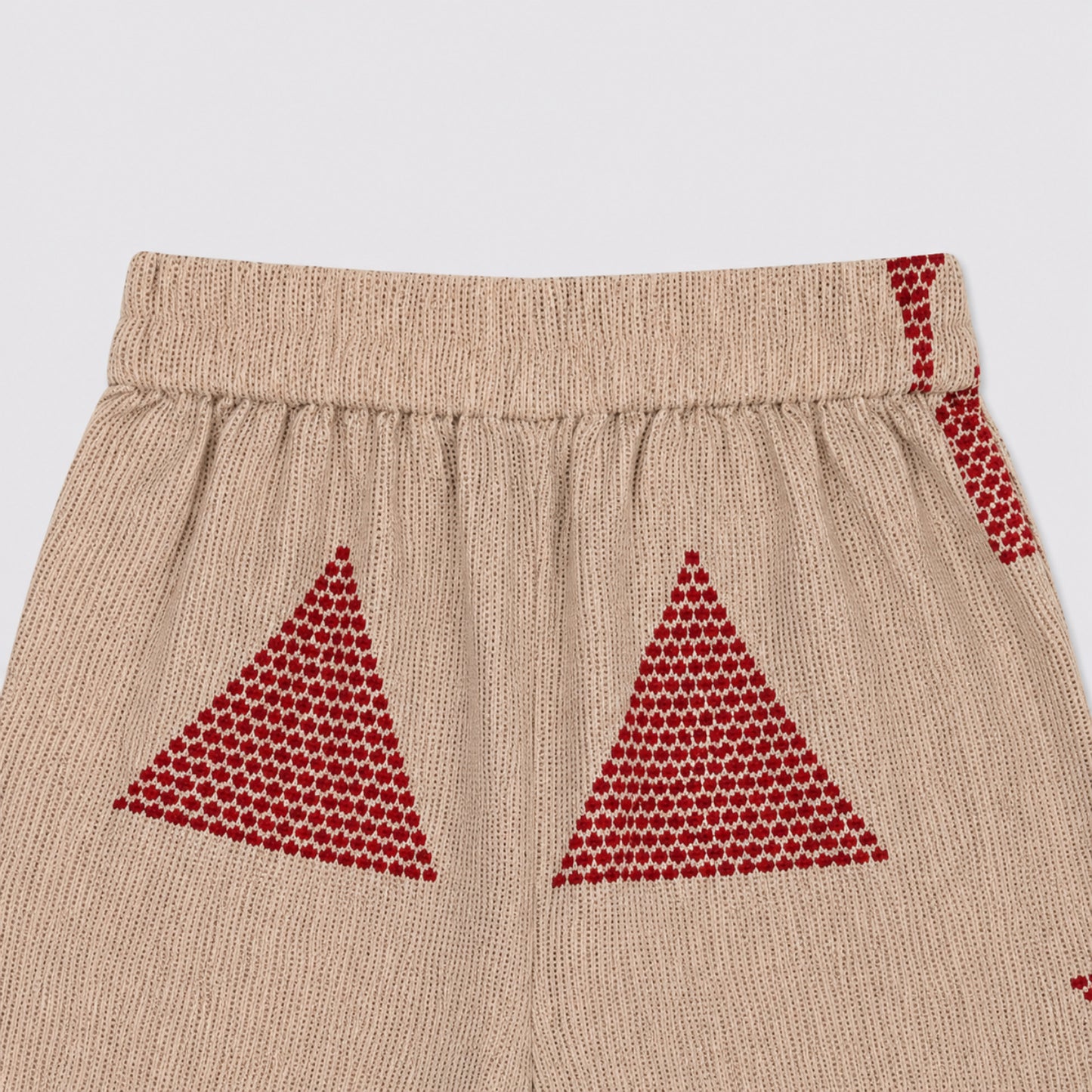 The Magic Wand Cambric Woven Frill Sleeves Geometric Printed Top And Pant Set - Maroon