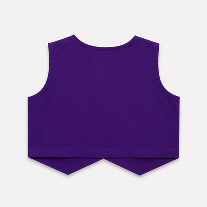 The Magic Wand Woven Sleeveless Contrast Lace Waistcoat Style Choli And Lehenga Set - Purple