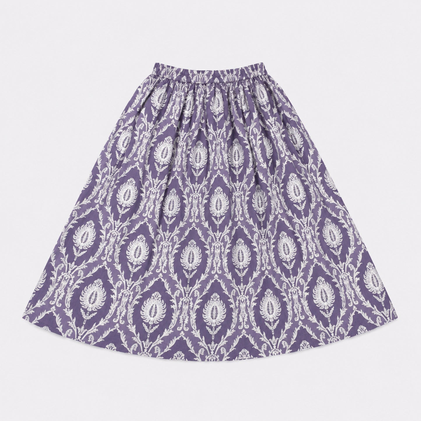 The Magic Wand Cotton Woven Chevron Printed Shoulder Tie-Up Choli And Paisley Printed Lehenga Set With Dupatta - Lavender