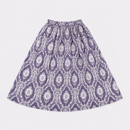 The Magic Wand Cotton Woven Chevron Printed Shoulder Tie-Up Choli And Paisley Printed Lehenga Set With Dupatta - Lavender