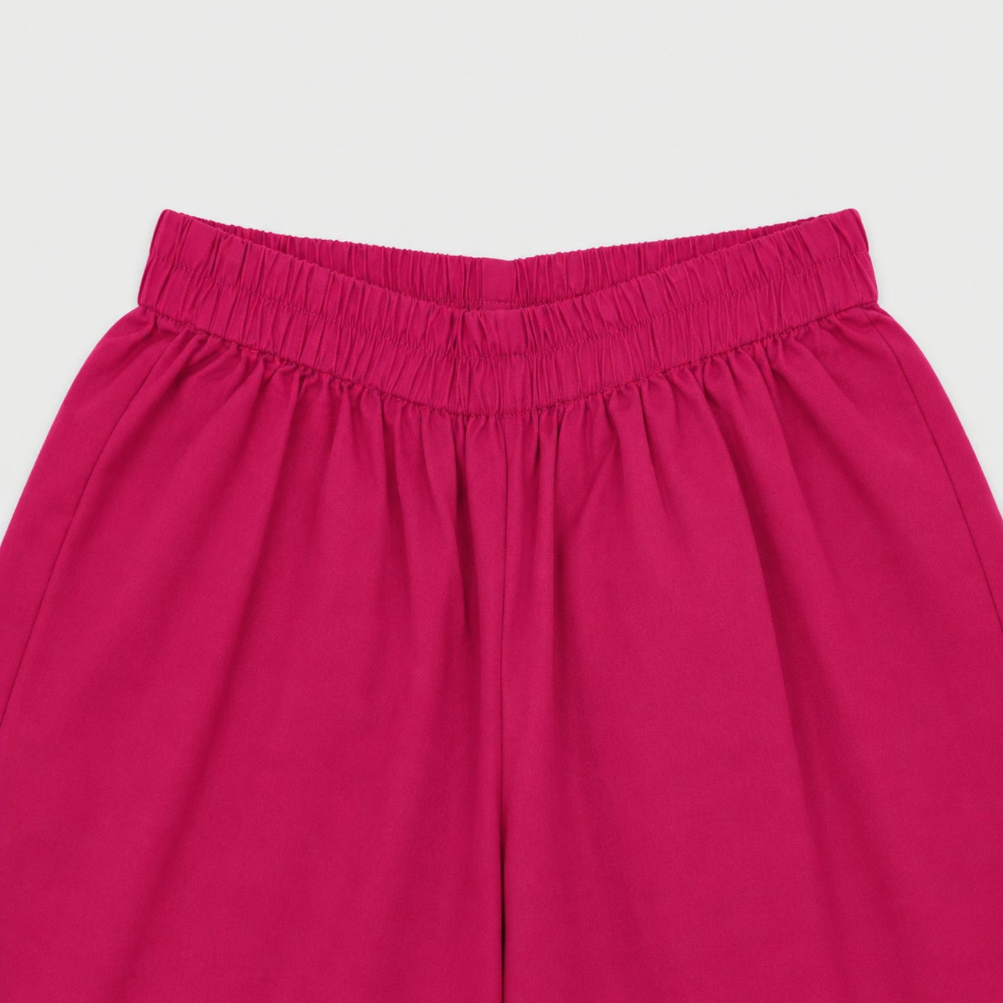 The Magic Wand Cambric Woven Ruffle Sleeves Leheriya Printed Layered Peplum Top And Pant Set - Fuchsia