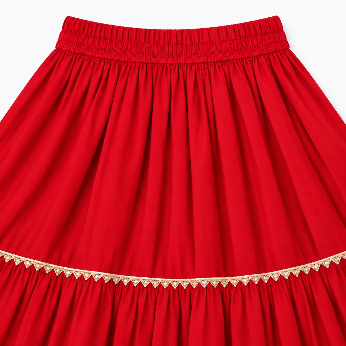 The Magic Wand Woven Sleeveless Lace Embellished Statement Tassel Detailed Choli And Lehenga Set With Dupatta - Red