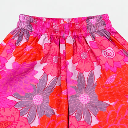 The Magic Wand Woven Sleeveless Ethnic Motif Printed And Sequin Embellished Tassel Detail Top And Palazzo Set - Pink