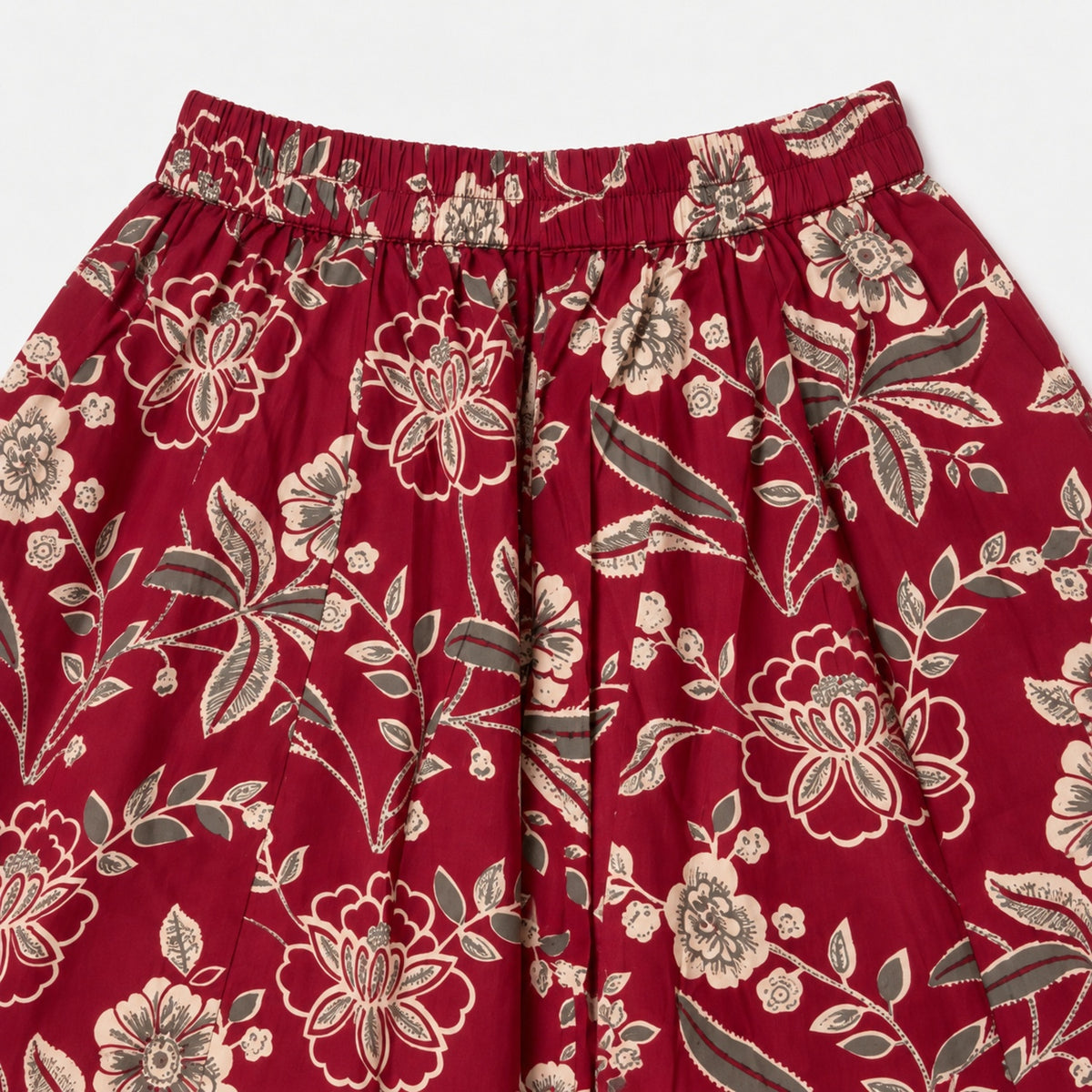The Magic Wand Cotton Woven Cambric Sleeveless Floral Printed Tassel Detail Choli And Lehenga Set With Dupatta - Maroon