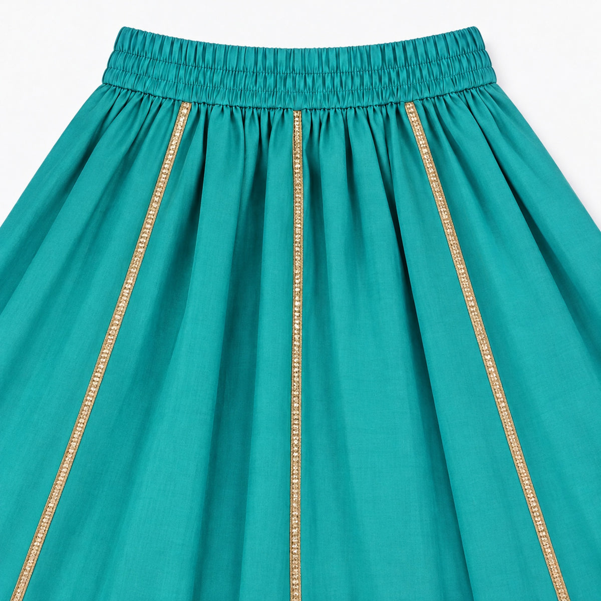 The Magic Wand Woven Sleeveless Lace Embellished Statement Tassel Detailed Choli & Lehenga Set With Dupatta - Sea Green