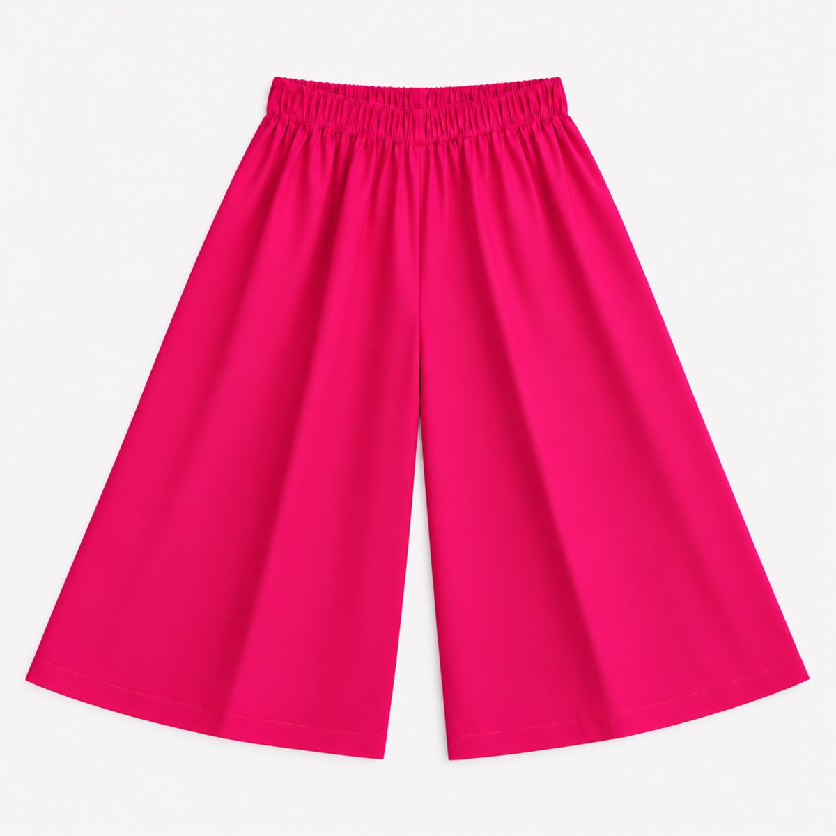 The Magic Wand Woven Sleeveless Fringe Laced Top and Palazzo Set - Fuschia