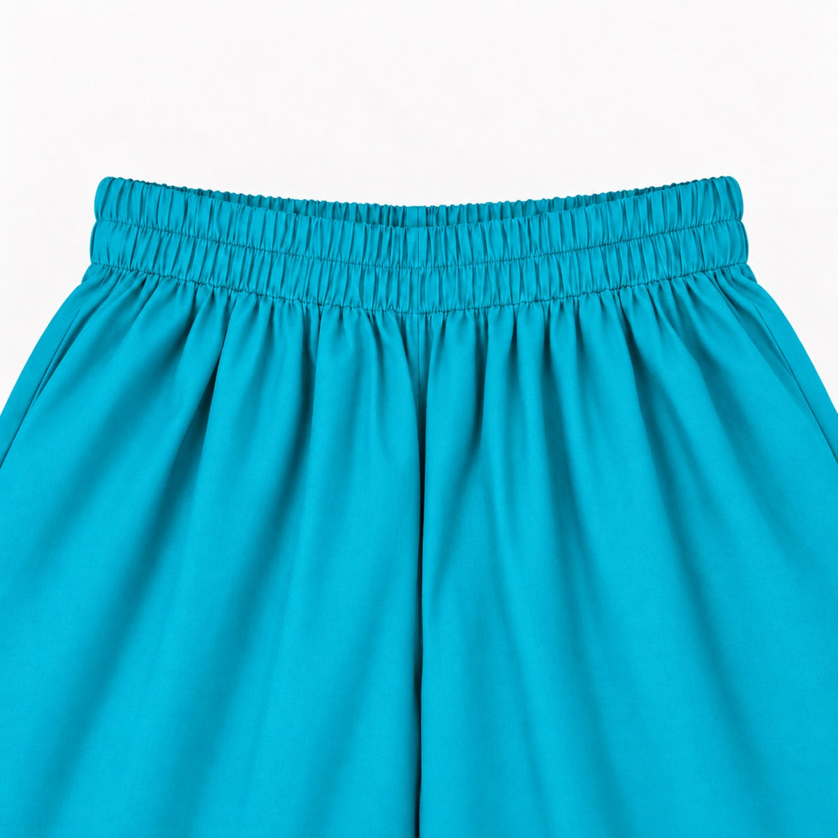 The Magic Wand Woven Sleeveless Fringe Laced Top and Palazzo Set - Teal Blue