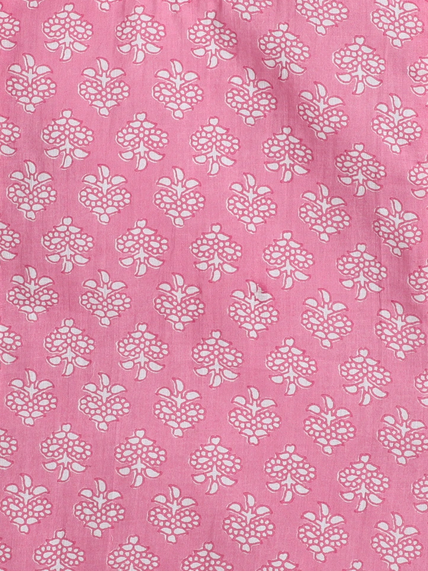 The Magic Wand Floral Printed Cotton Sustainable and Comfortable Ruffle Sleeves Top For Girls Pink