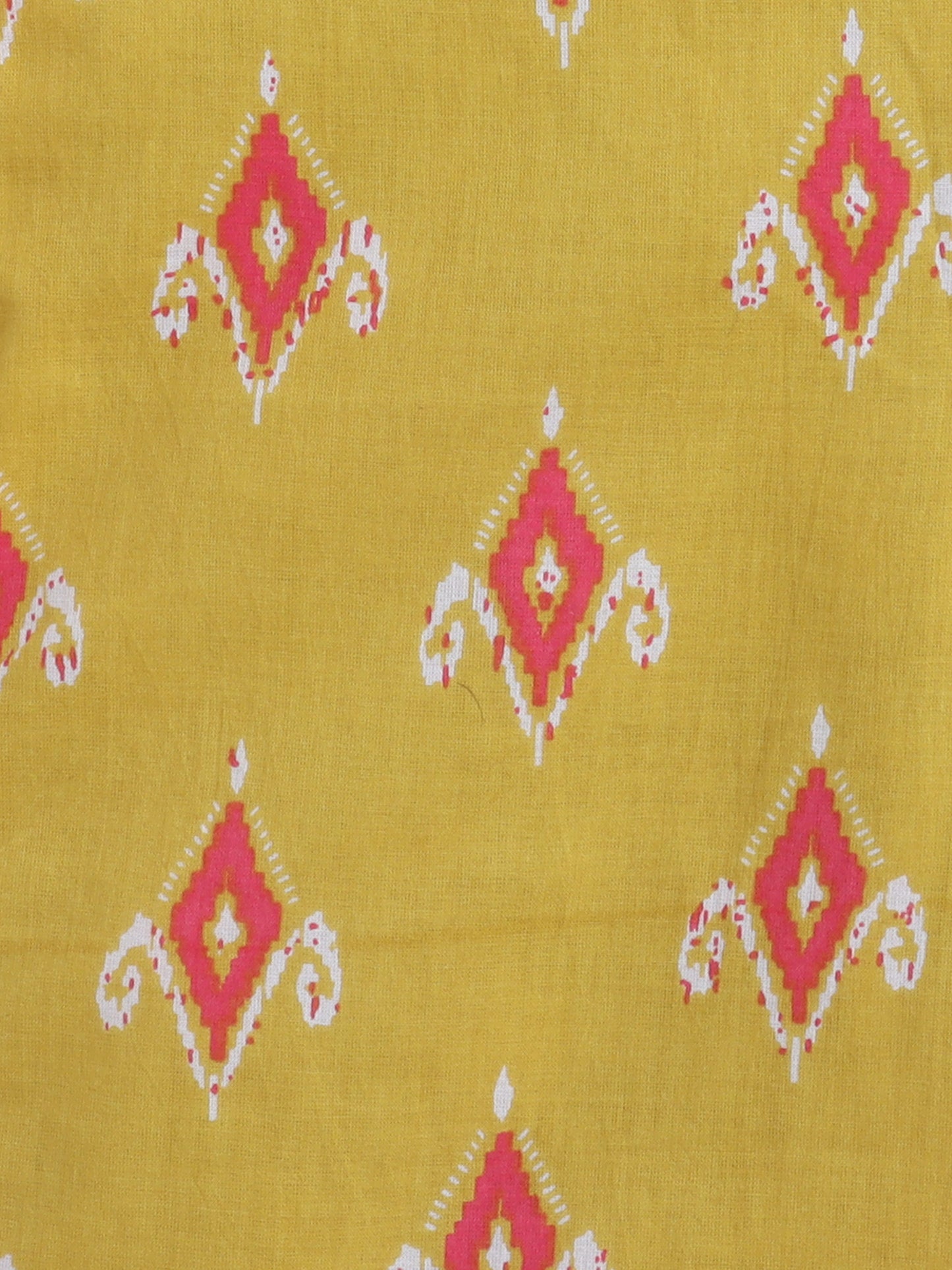 Sustainable Ikat Printed Sleeveless Waist Co ord Sets Mustard