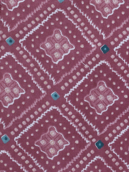 Sustainable Geometirc Printed Sleeveless Waist Co ord Sets-Onion Pink