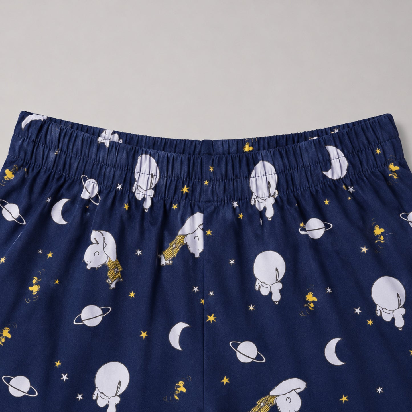 The Magic Wand Cotton Woven Full Sleeves Space Themed Coordinating Shirt And Pant Night Suit - Navy Blue