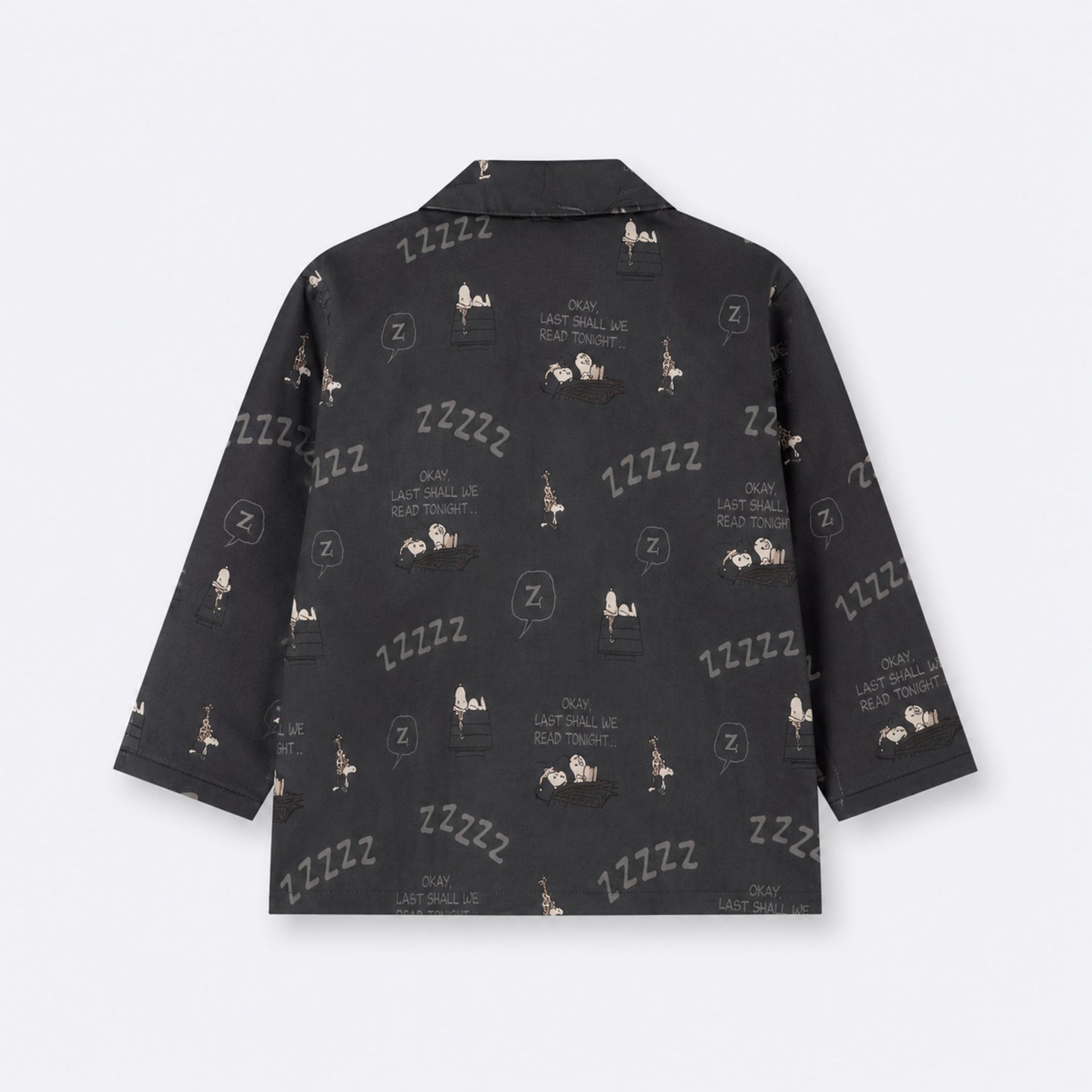 The Magic Wand Cotton Woven Full Sleeves Cartoon Printed Coordinating Shirt And Pant Night Suit - Grey