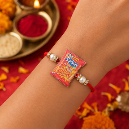 The Magic Wand Trendy Kurkure Printed Rakhi - Red
