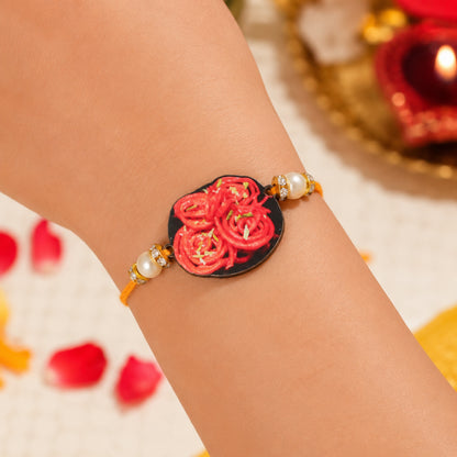 The Magic Wand Trendy Jalebi Printed Rakhi - Yellow