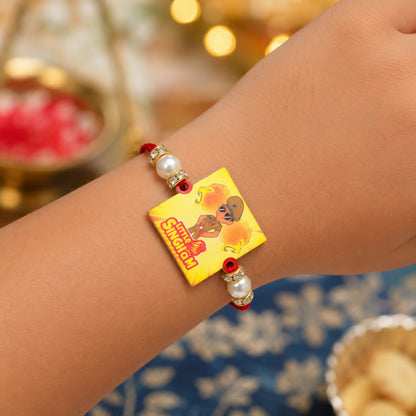 The Magic Wand Wooden Singham Rakhi -Yellow