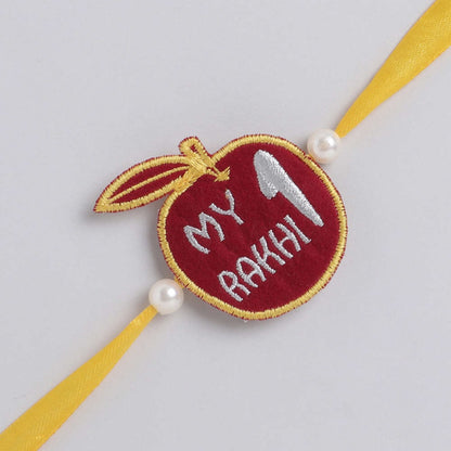 The Magic Wand Apple Applique My First Rakhi - Maroon