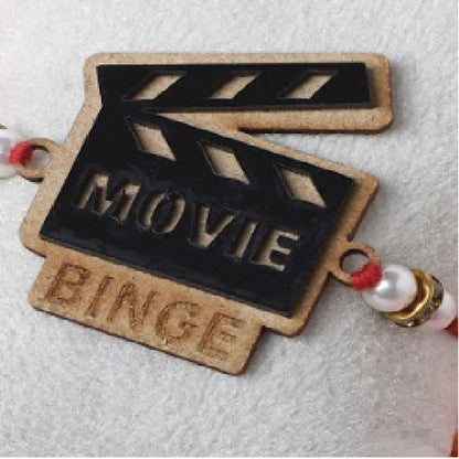 The Magic Wand Trendy Movie Binge Wooden Rakhi - Beige