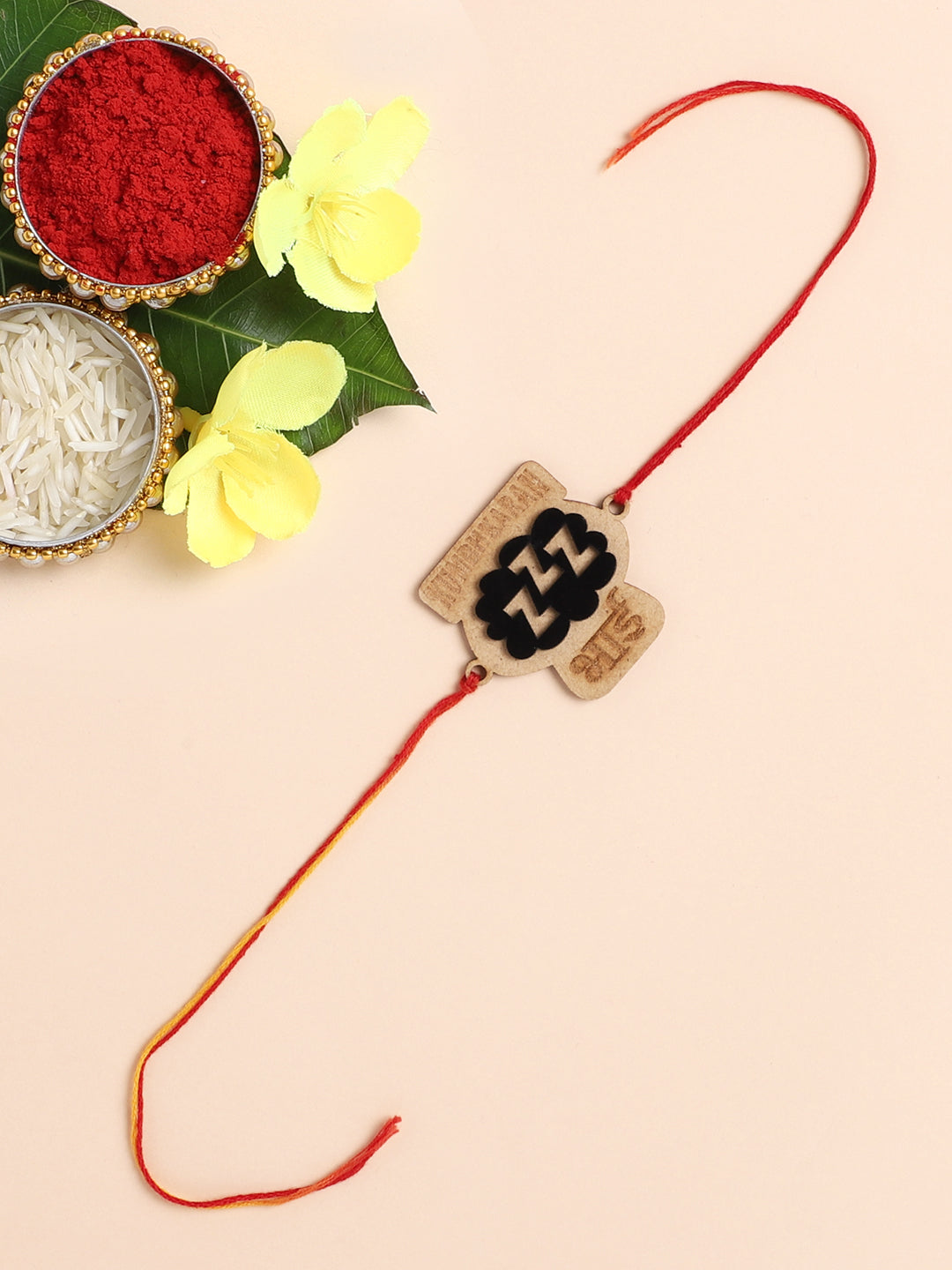 The Magic Wand Trendy Kumbhkaran Bhai Printed Rakhi - Cream