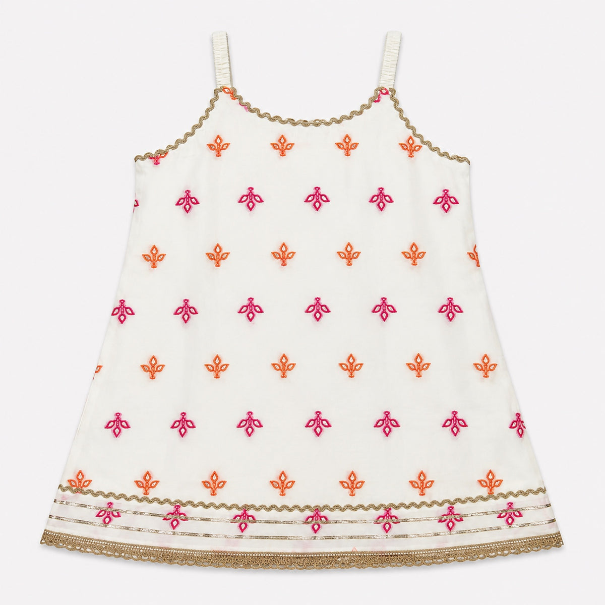 The Magic Wand Woven Chanderi Sleeveless Zari Butti Kurti And Sharara Set With Dupatta-White