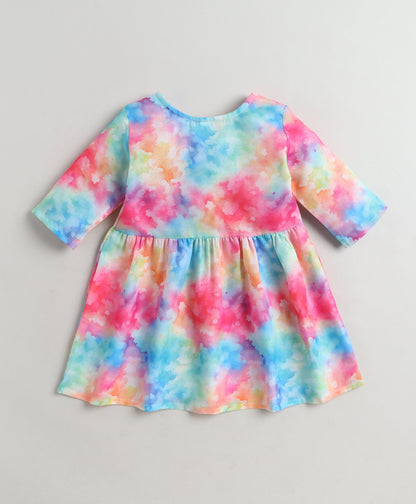 The Magic Wand 3/4th Sleeves Holi Edition Top - Multi Colour